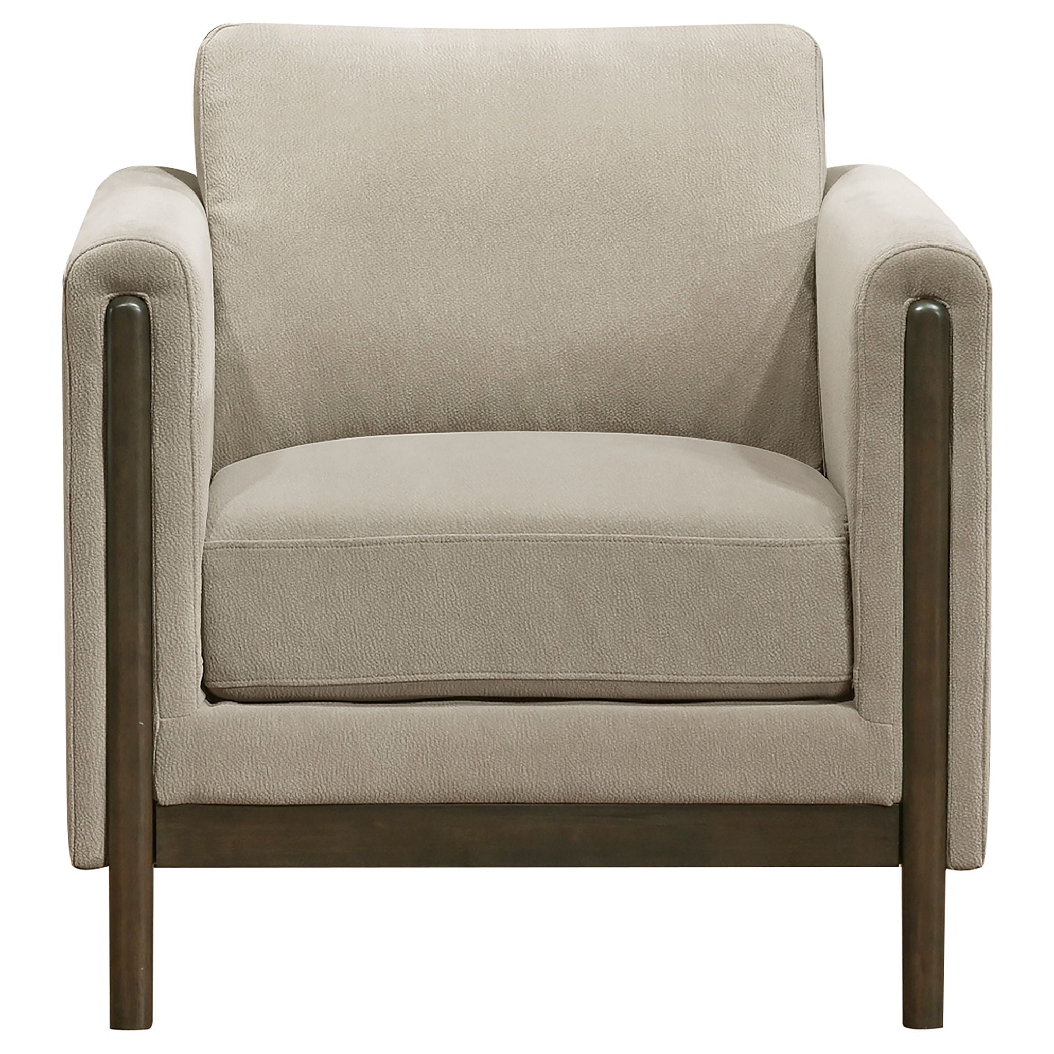 Fisher - Upholstered Panel Arm Accent Chair - Taupe