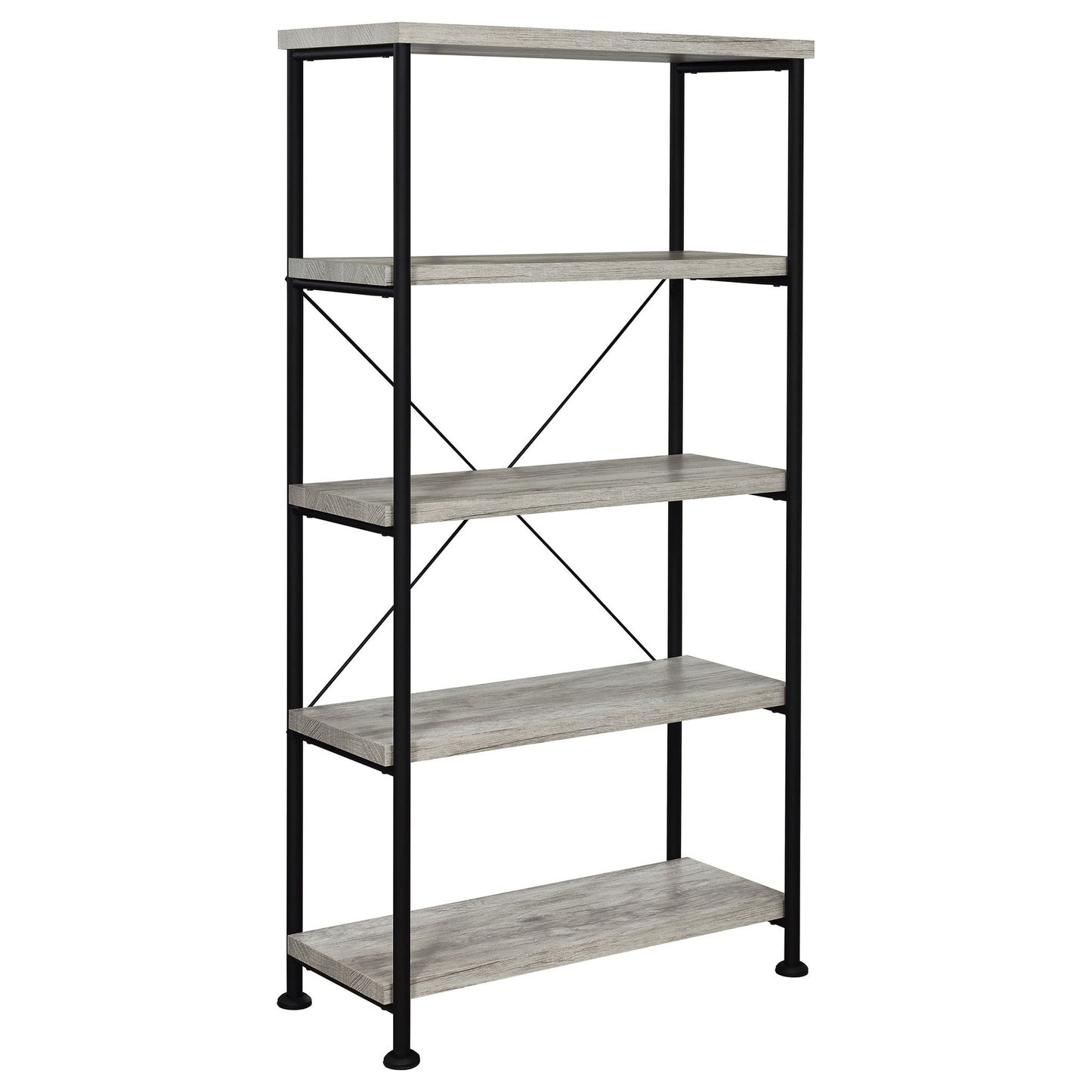 4 Shelf Bookcase Industrial Storage - Gray