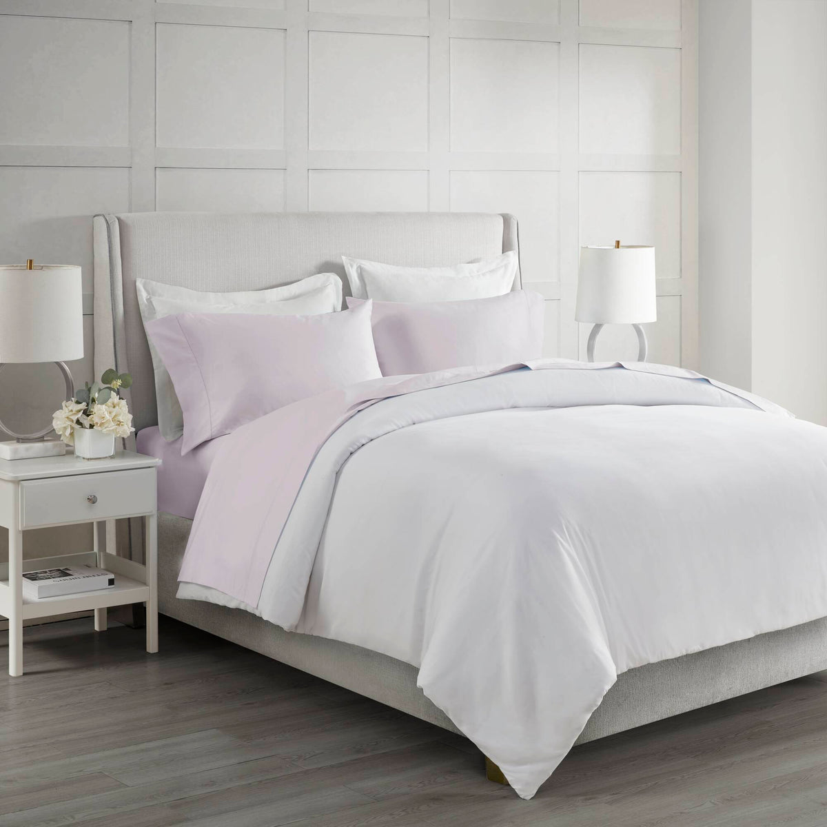 500 Thread Count Egyptian Cotton - Queen Deep Pocket Sheet Set - Lilac