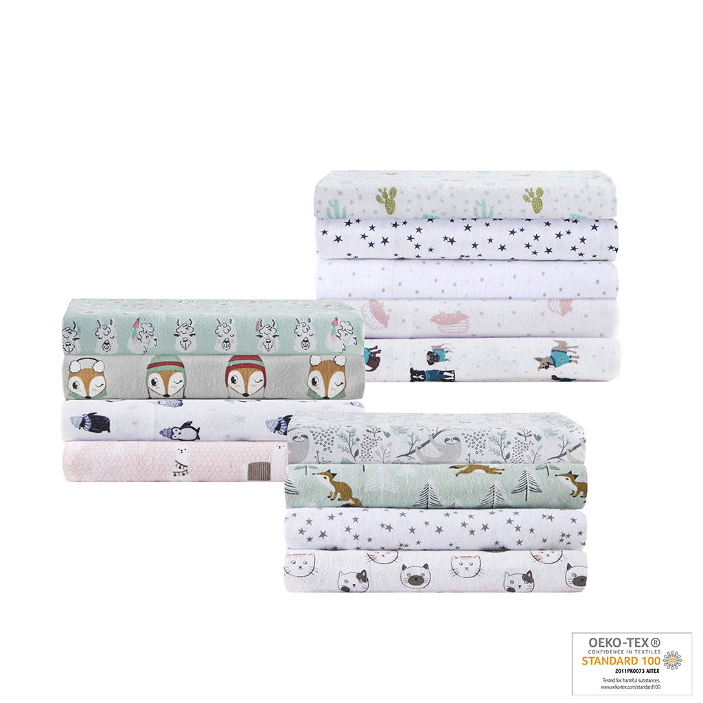 Cozy Soft - Twin Long Novelty Print Sheet Set - Pink Llamas