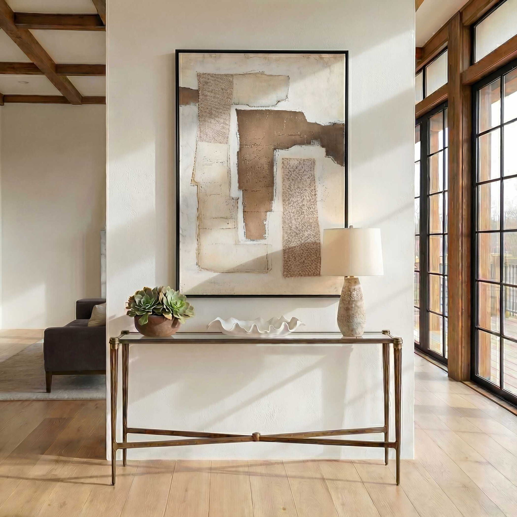 Amara - Console Table - Antique Brass