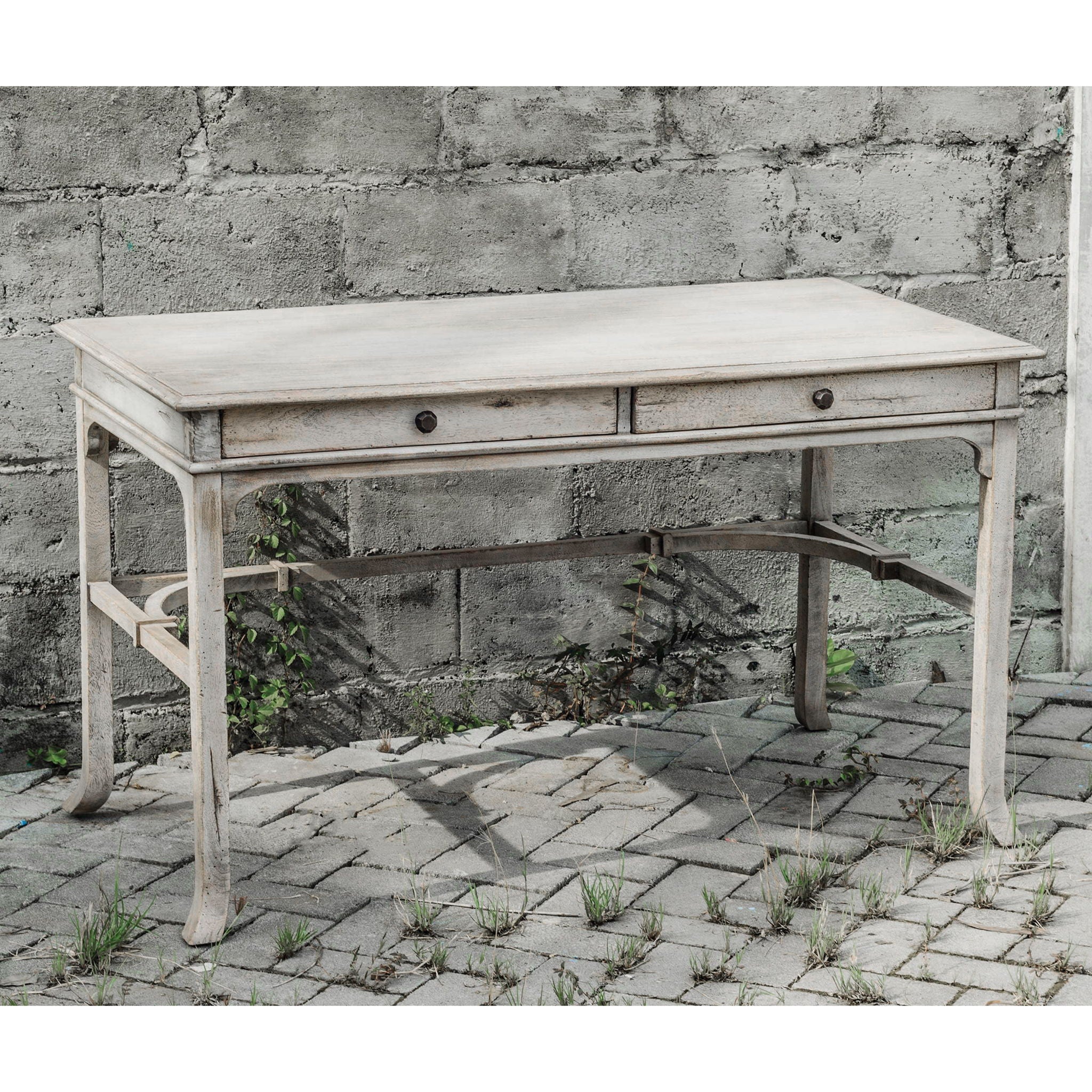 Bridgely - Aged Writing Desk - Beige