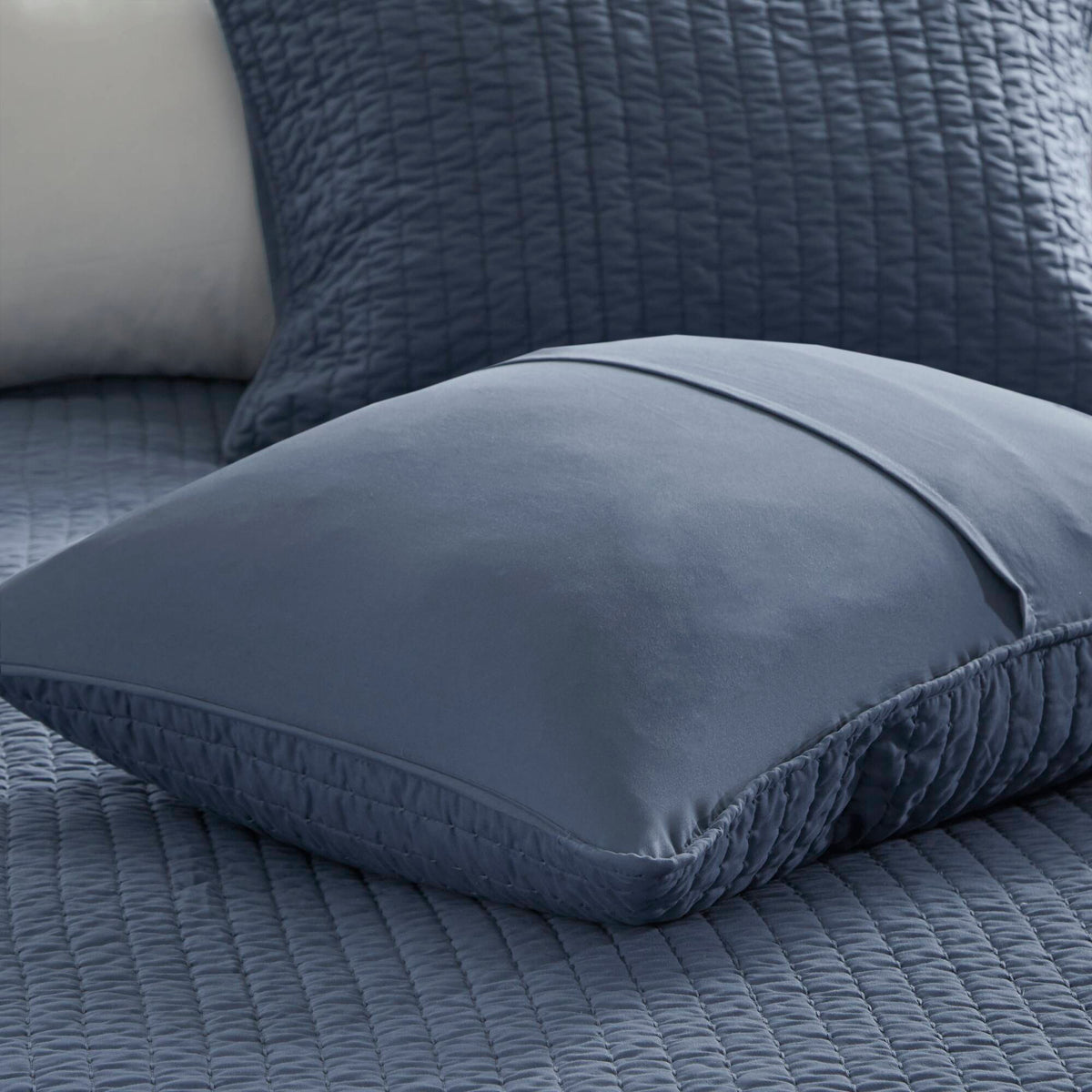 Keaton - Twin Reversible Coverlet Set - Navy