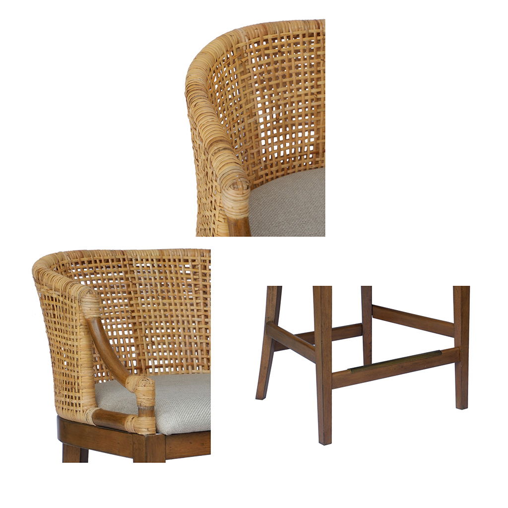 Playa - Handcrafted Rattan Counter Stool - Natural