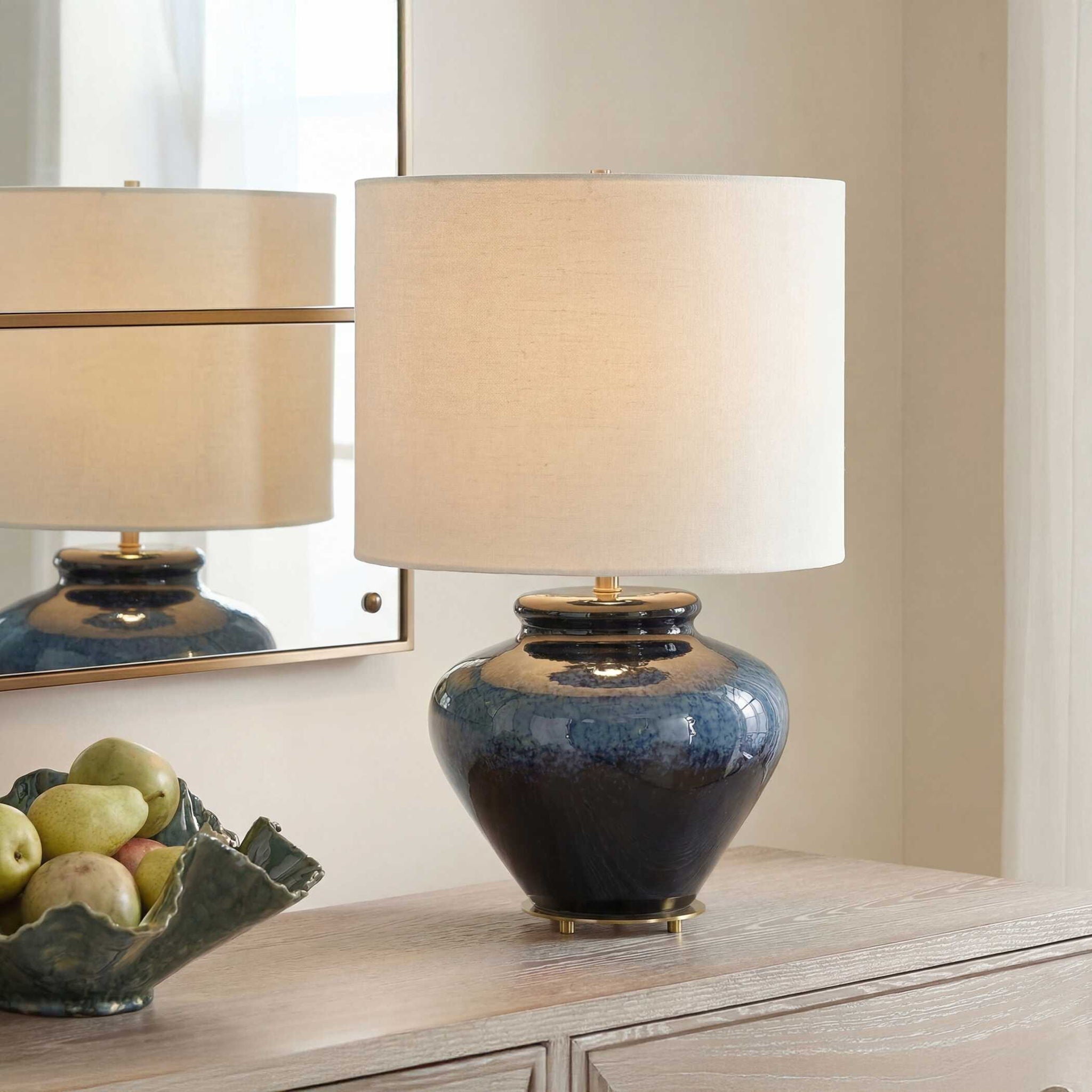 Andrus - Glaze Table Lamp - Blue