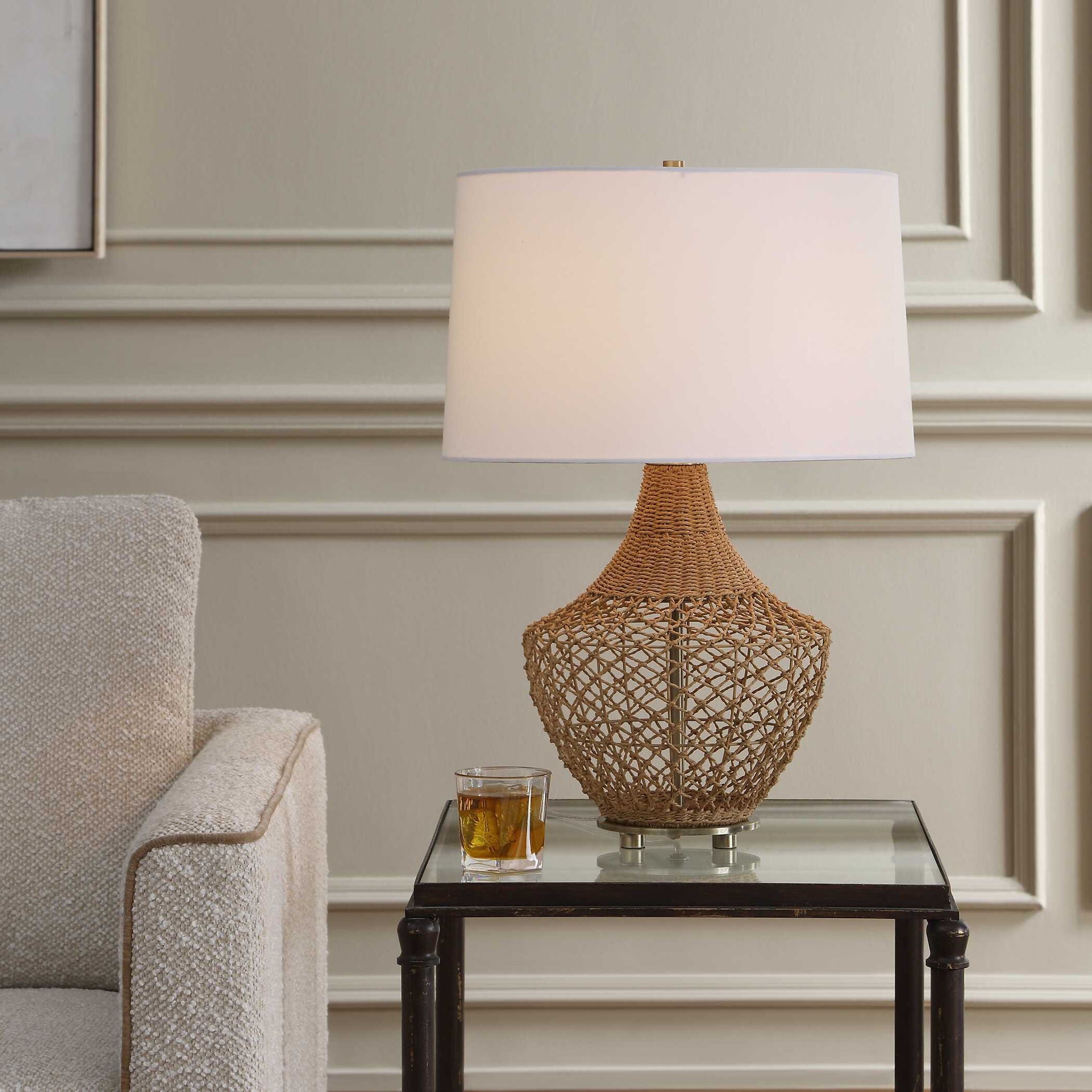 Samori - Rattan Table Lamp - Woodtone