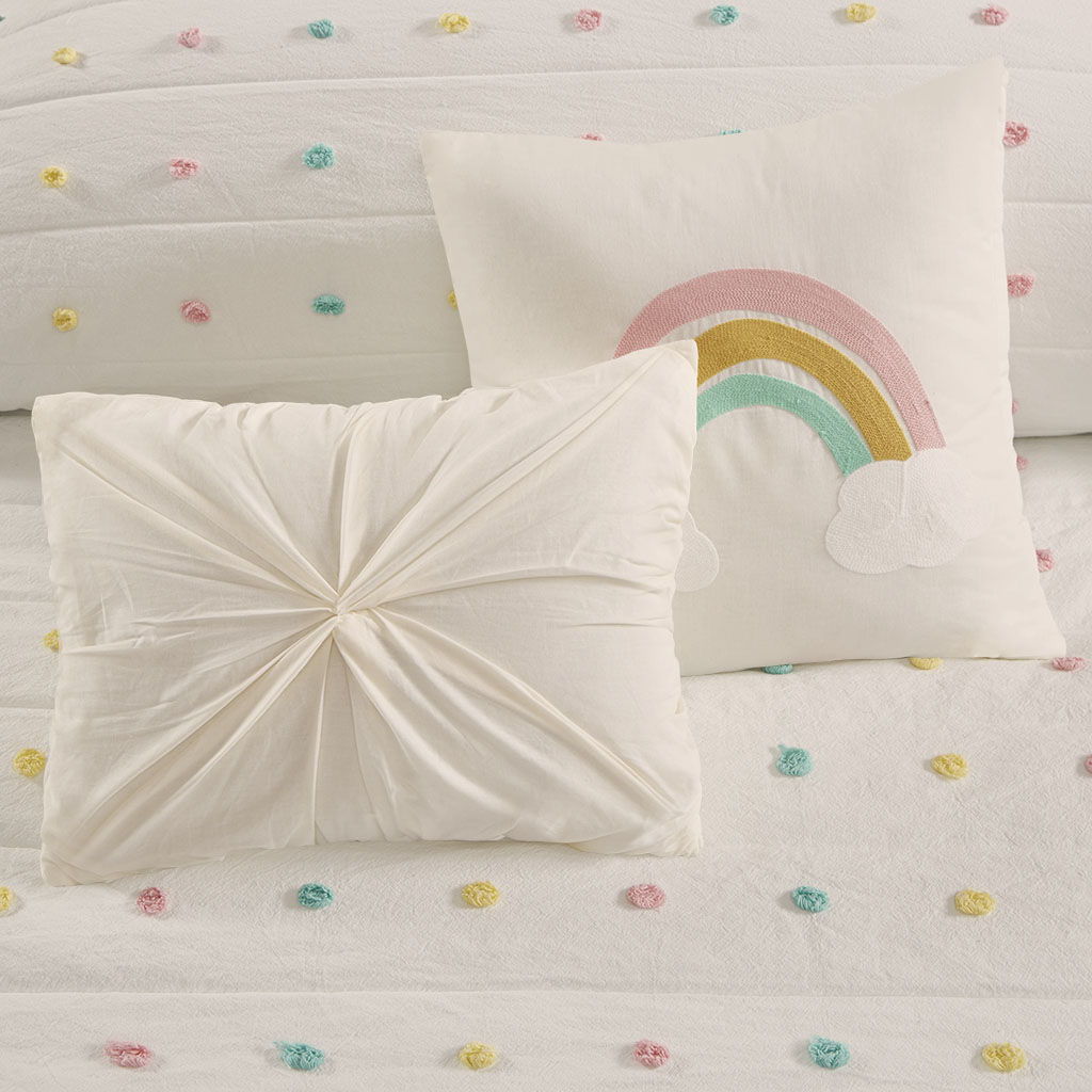 Callie - Pom Pom Coverlet Set Cotton - Multi