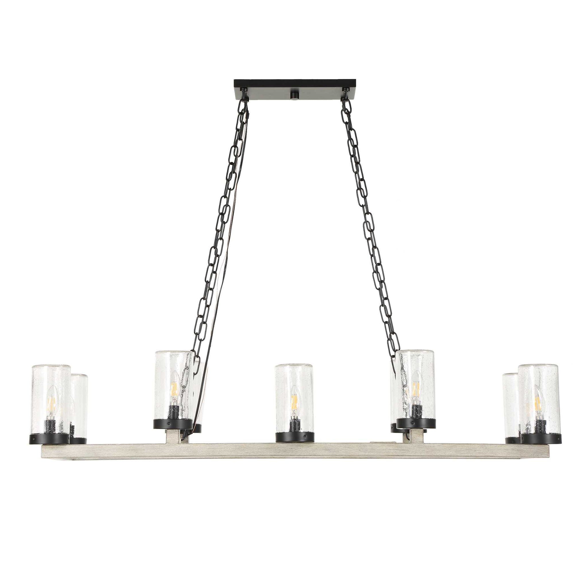 Edgecomb - 10 Light Indoor-Outdoor Chandelier - Black / Gray