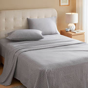 Cozy Cotton Flannel - Full Printed Sheet Set - Snowflake