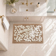 Serene - 34" x 21" Cotton Tufted Bath Rug - Mushroom