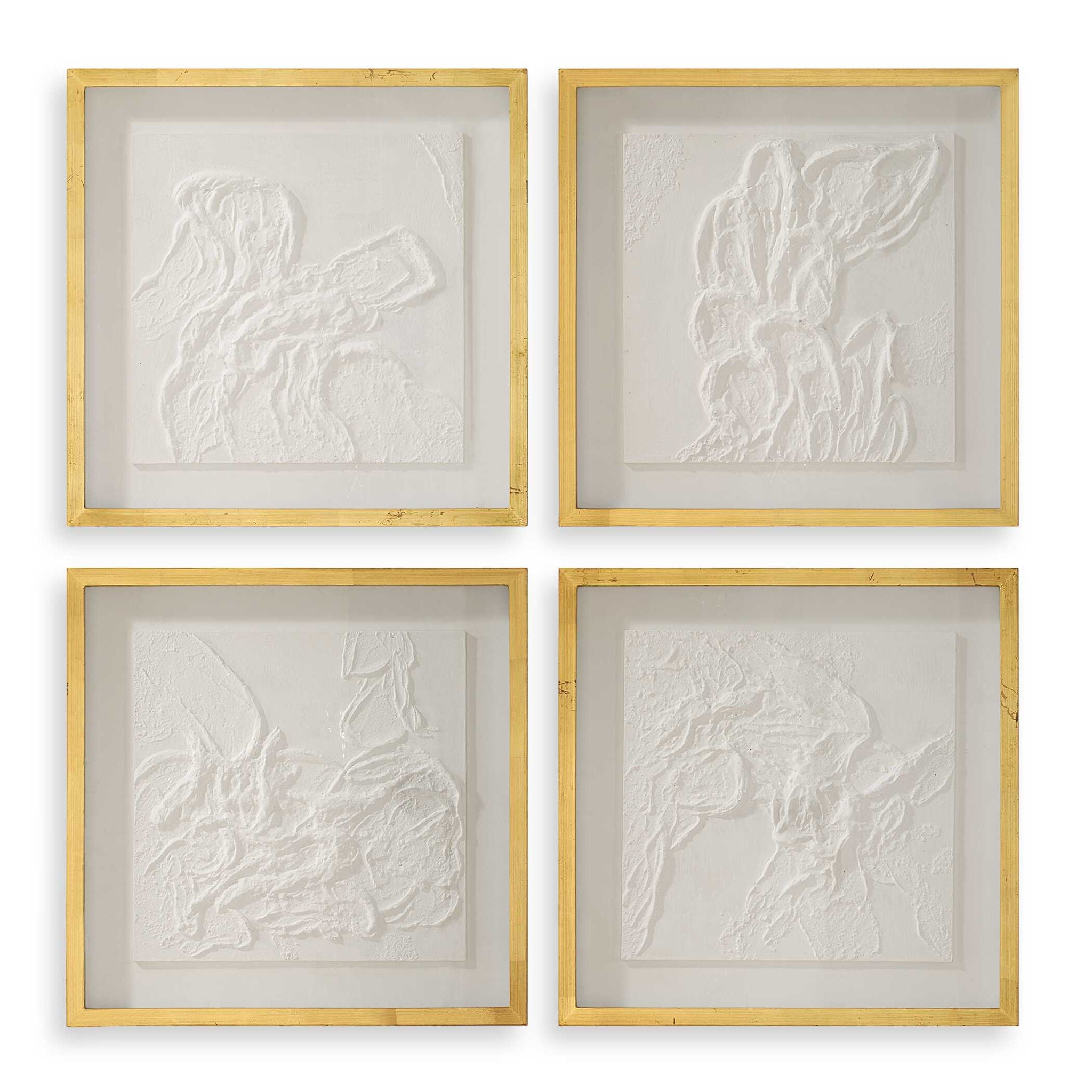 Fourfold - Framed Prints (Set of 4) - Gold
