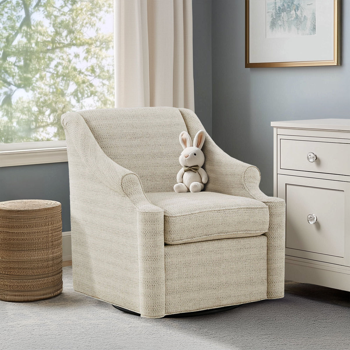 Justin - Swivel Glider Chair - Tan