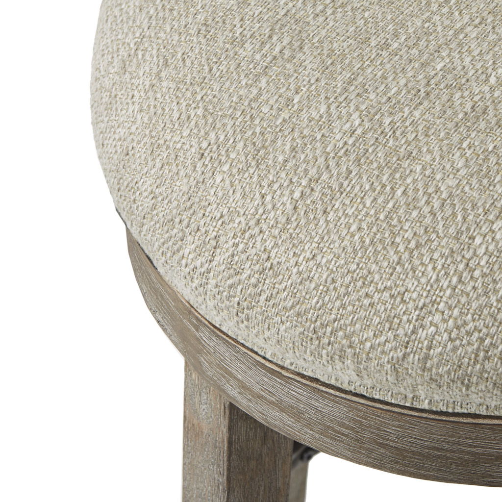 Oaktown - Swivel Counter Stool - Cream / Reclaimed Gray