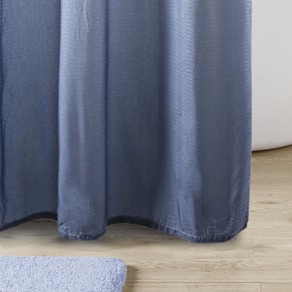 Ara - Ombre Printed Shower Curtain - Blue