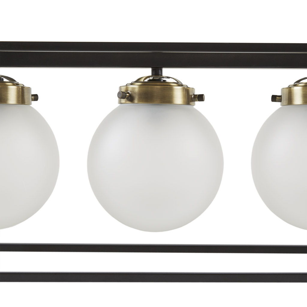 Helena - Industrial Styled Chandelier - Antique Brass