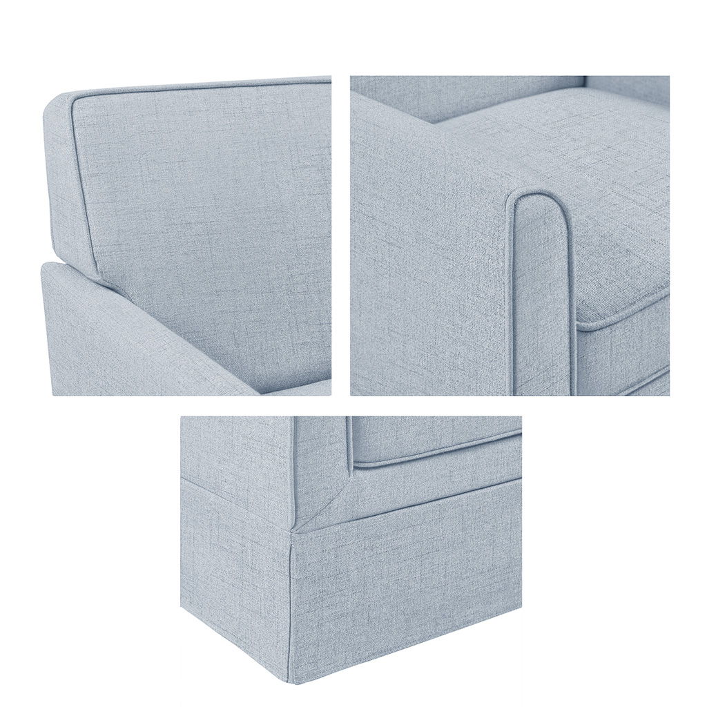 Paula - Slipcover Accent Armchair - Light Blue