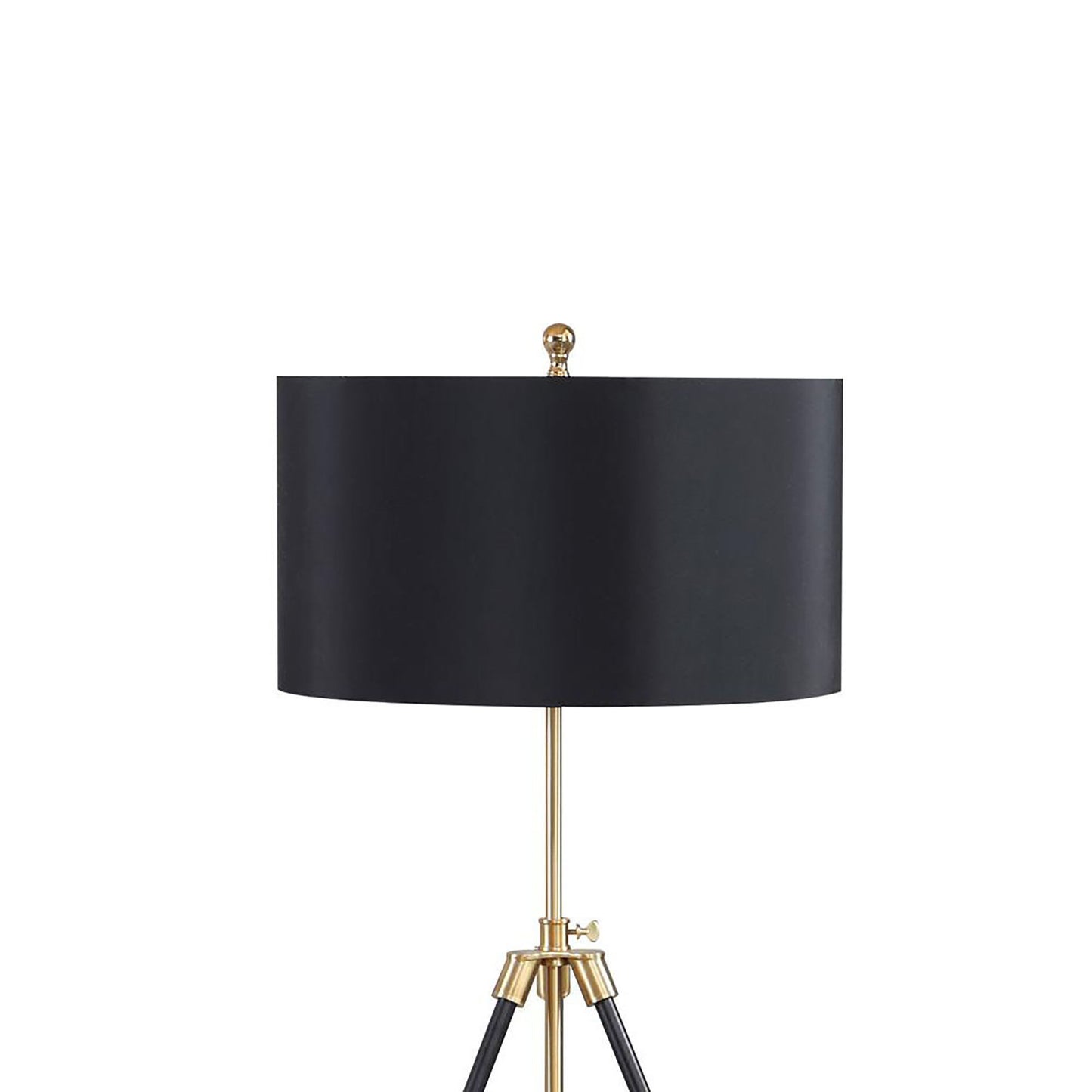 Tripod Drum Shade Floor Lamp With Rotary Switch - Black