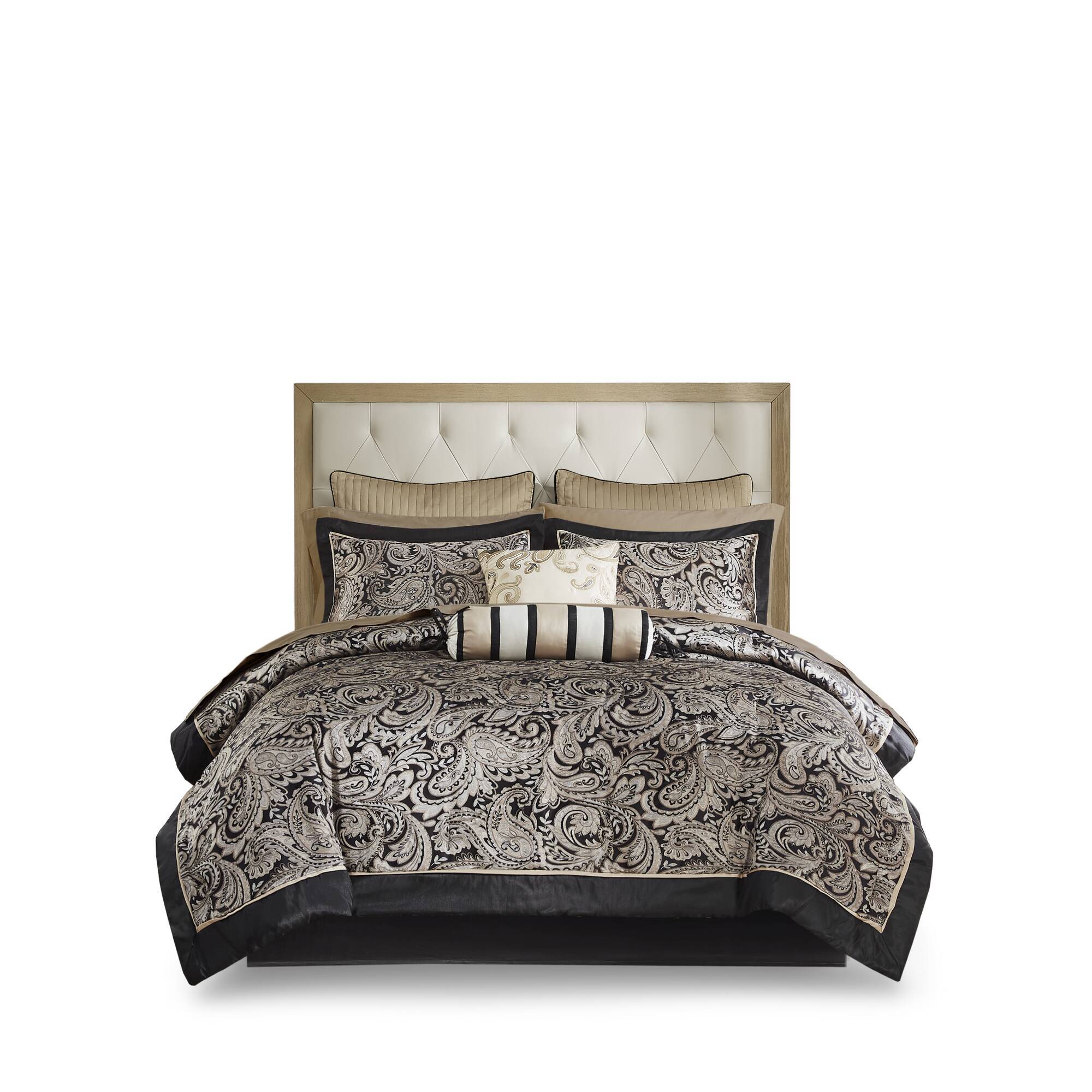 Aubrey - King 12 Piece Complete Bed Set - Black