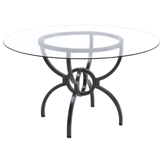 Marina - Round Dining Table - Gunmetal