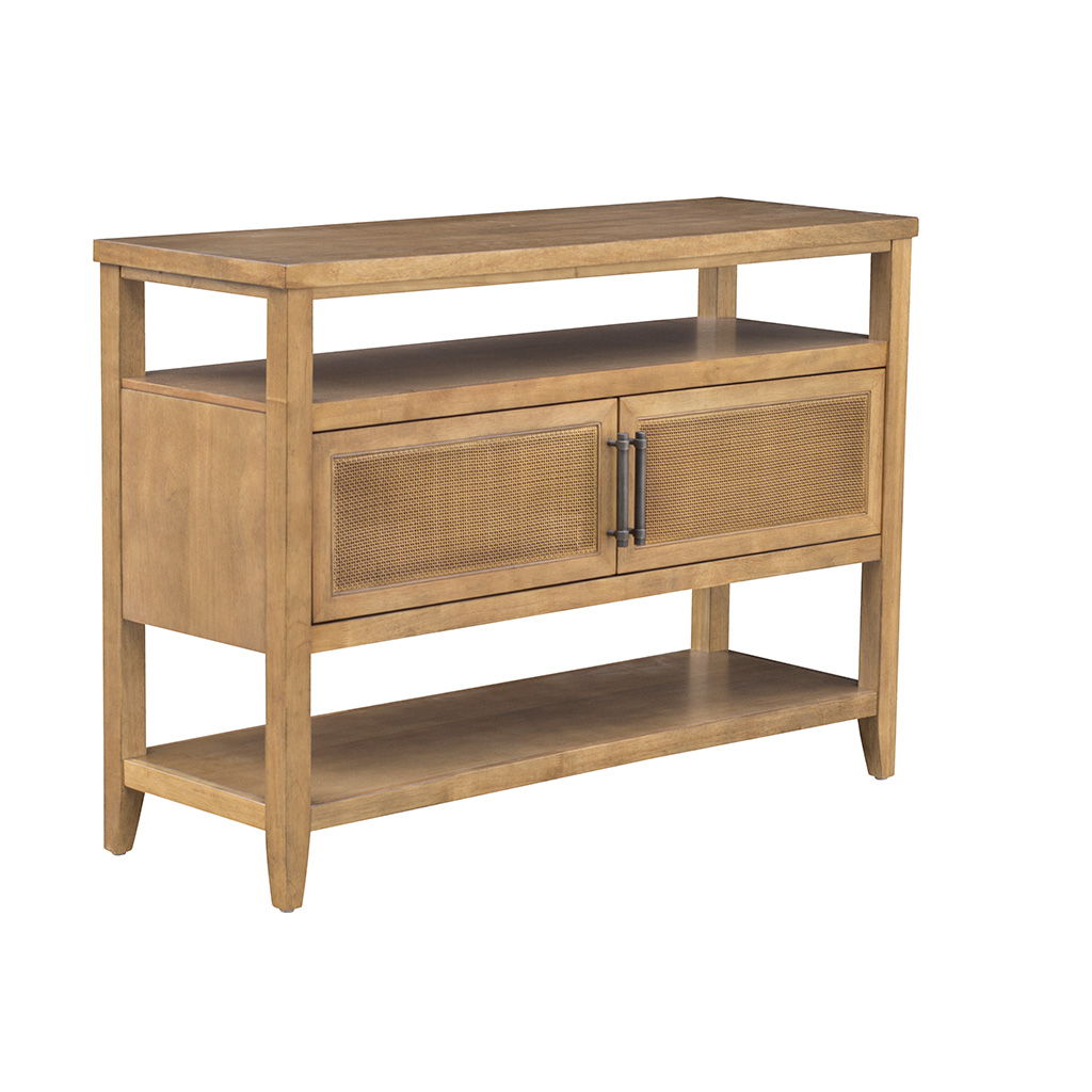 Naomi - 2 Door Storage Console Table - Honey
