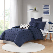Brooklyn - Twin Duvet Cover Set - Indigo Blue