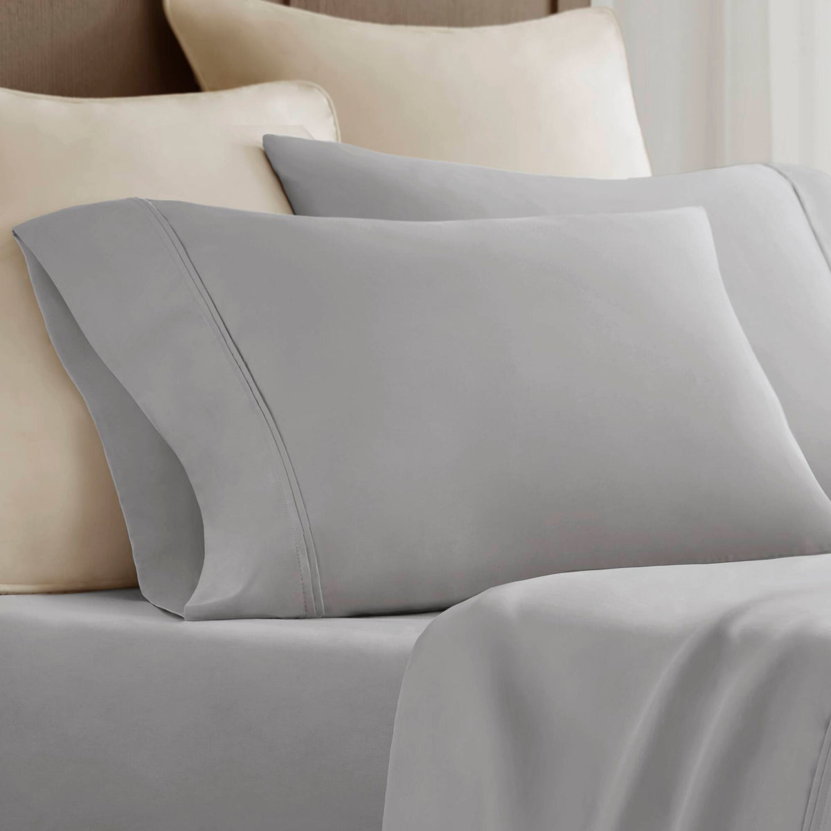 Standard Sateen Pillowcase Set - Gray