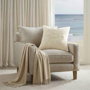 Luna Spiral Shell - Cotton Pillow Cover - Linen
