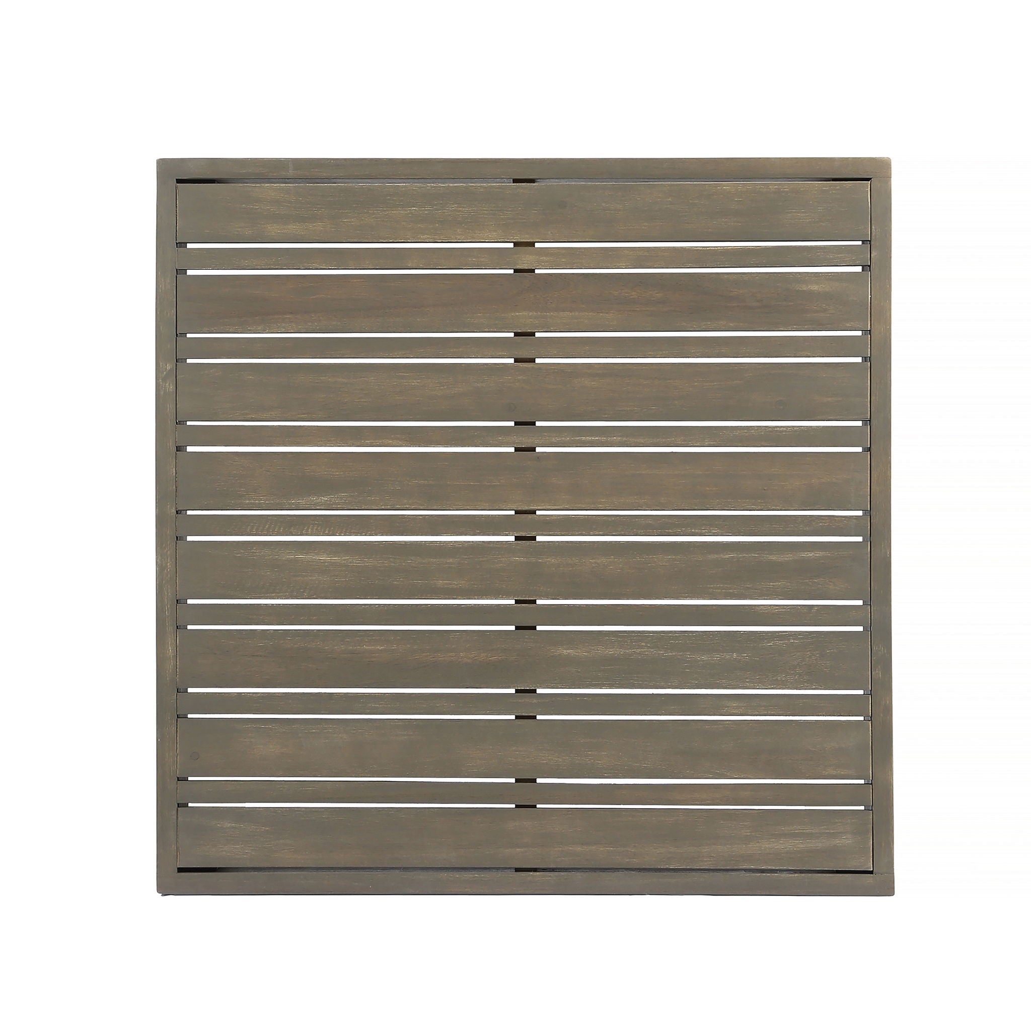 Oana Brava - Rustic Coffee Table With Slat Panel Design - Gray