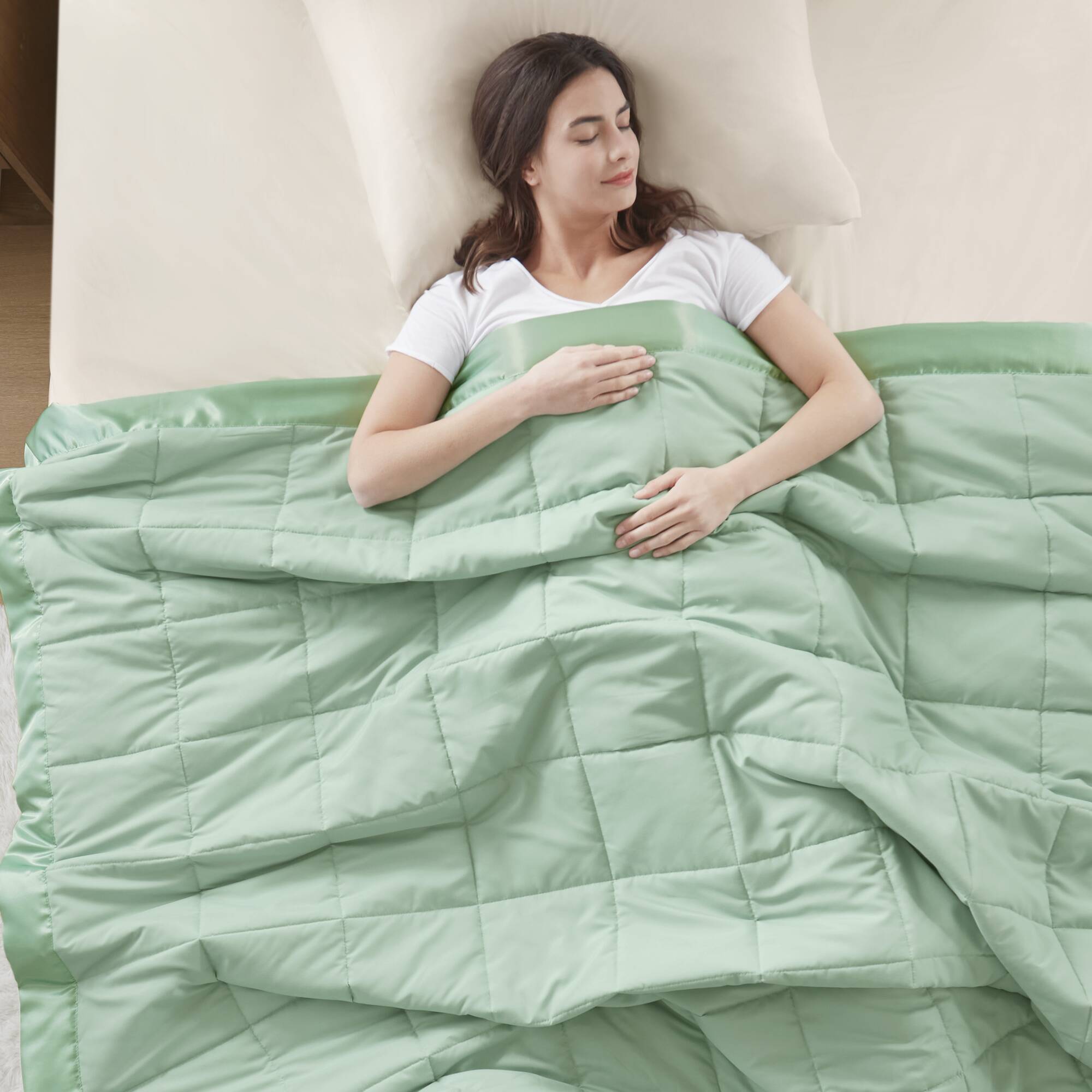Windom - All Season Hypoallergenic Twin Blanket With 3M Scotchgard - Seafoam