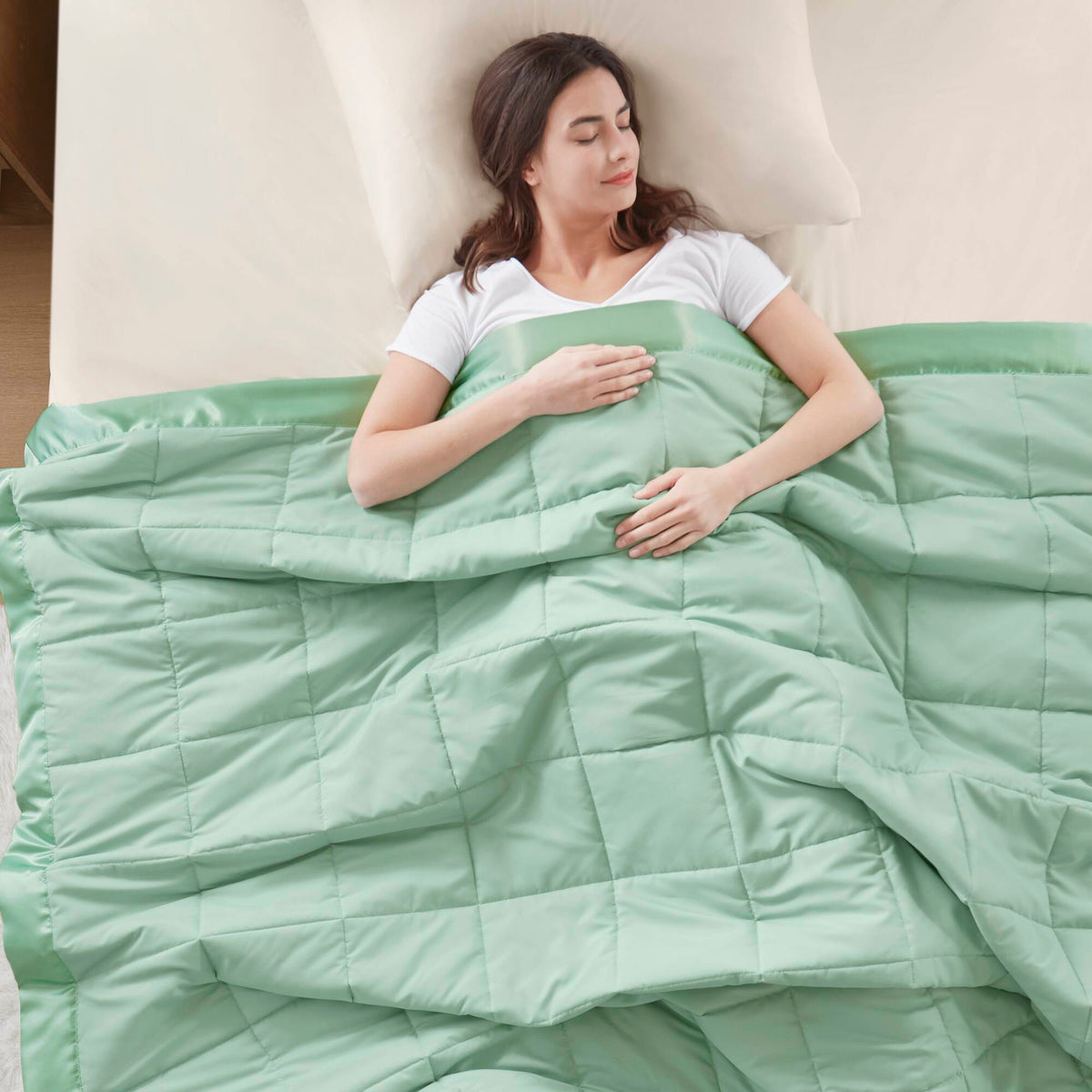 Windom - King All Season Hypoallergenic Blanket With 3M Scotchgard - Seafoam