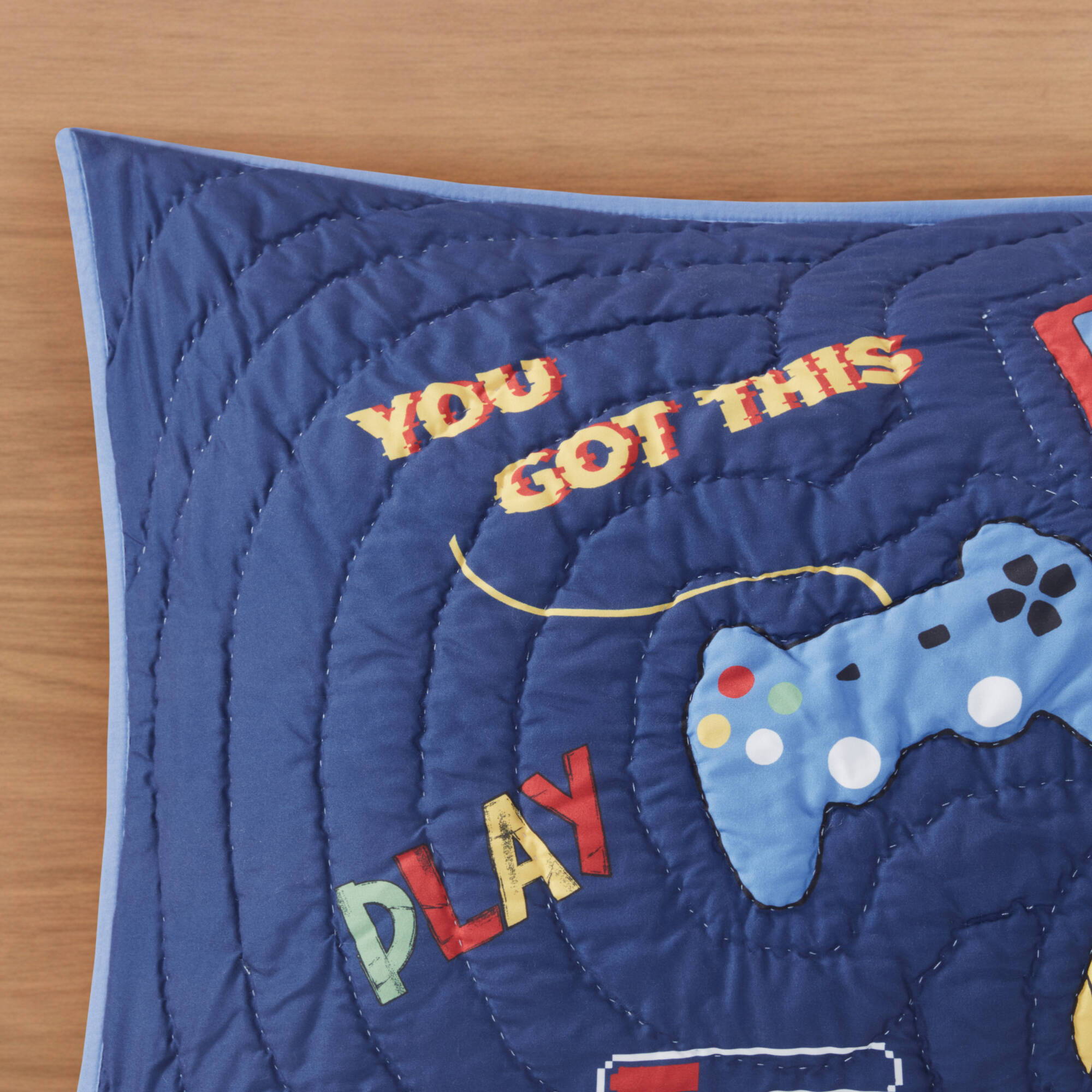 Game - Queen Quilt Set - Navy