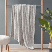 Zuri - 108" x 90" Blanket - Snow Leopard