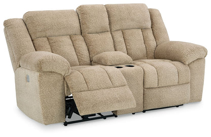 Tip-Off - Power Reclining Loveseat With Console / Adj Headrest