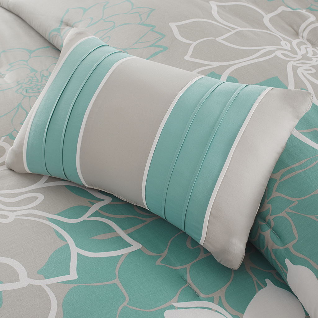 Lola - Twin Comforter Set - Aqua