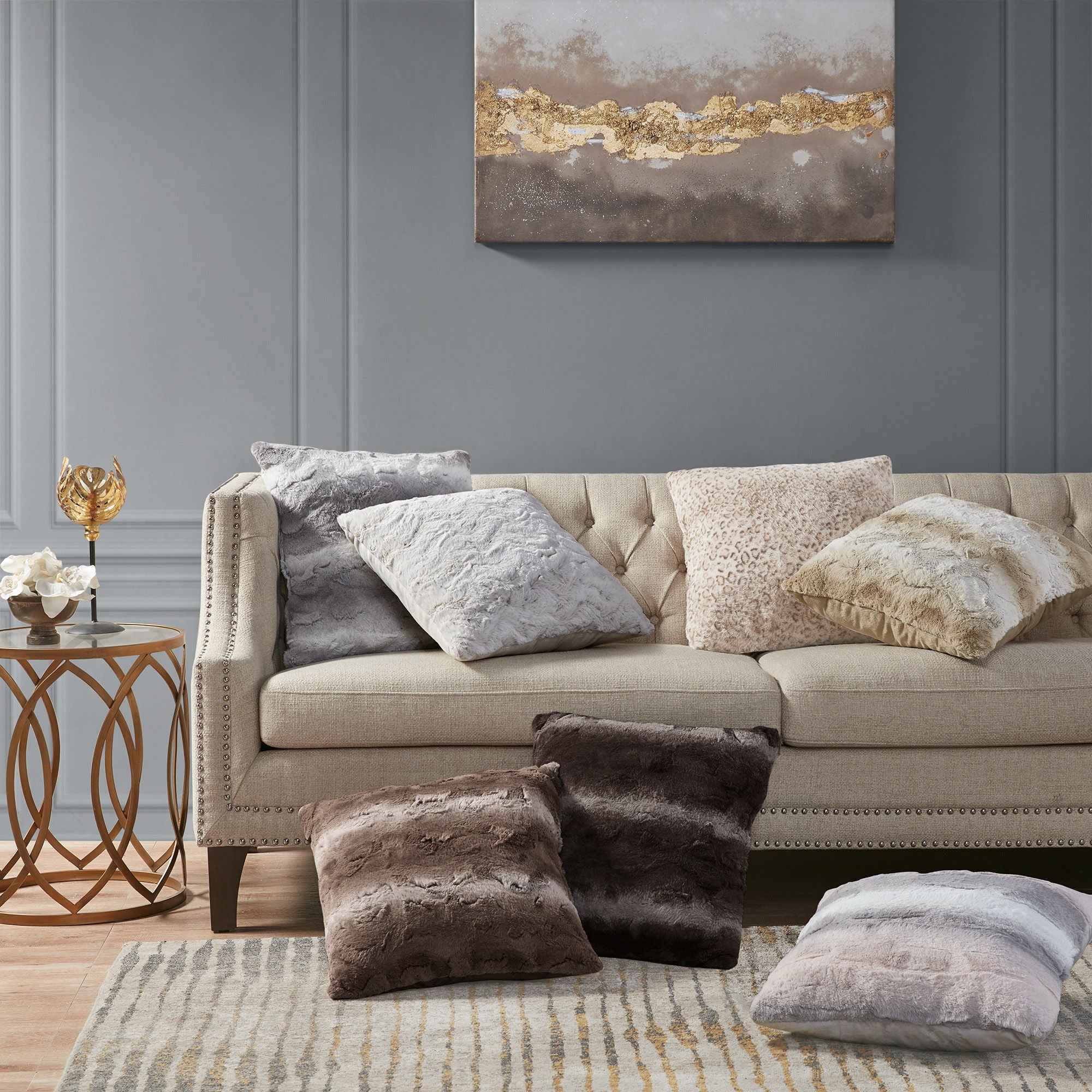 Zuri - Square Pillow - Tan