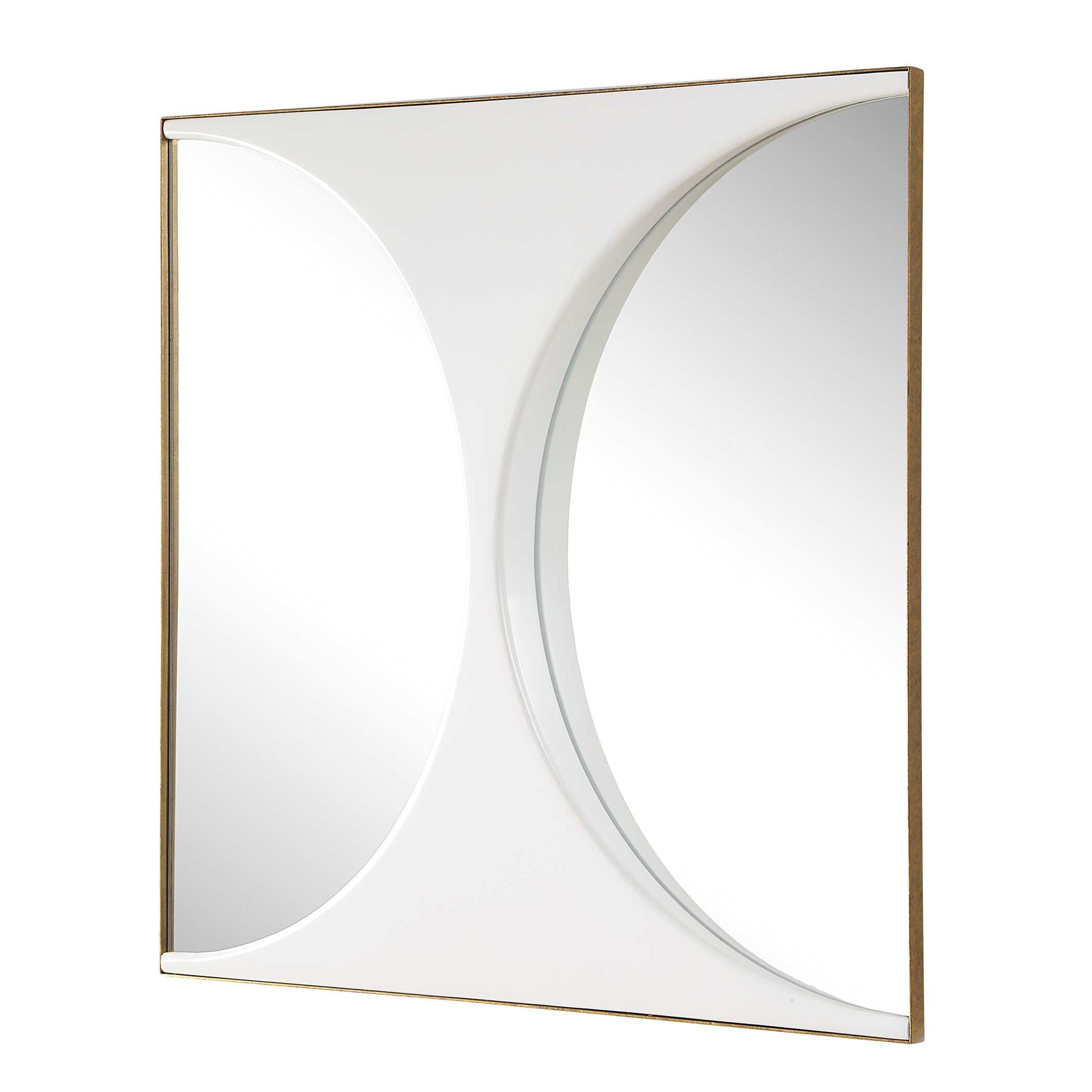 New Moon - Mirrored Wall Decor - White