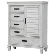 Lockeford - 5 Drawer Door Chest - White