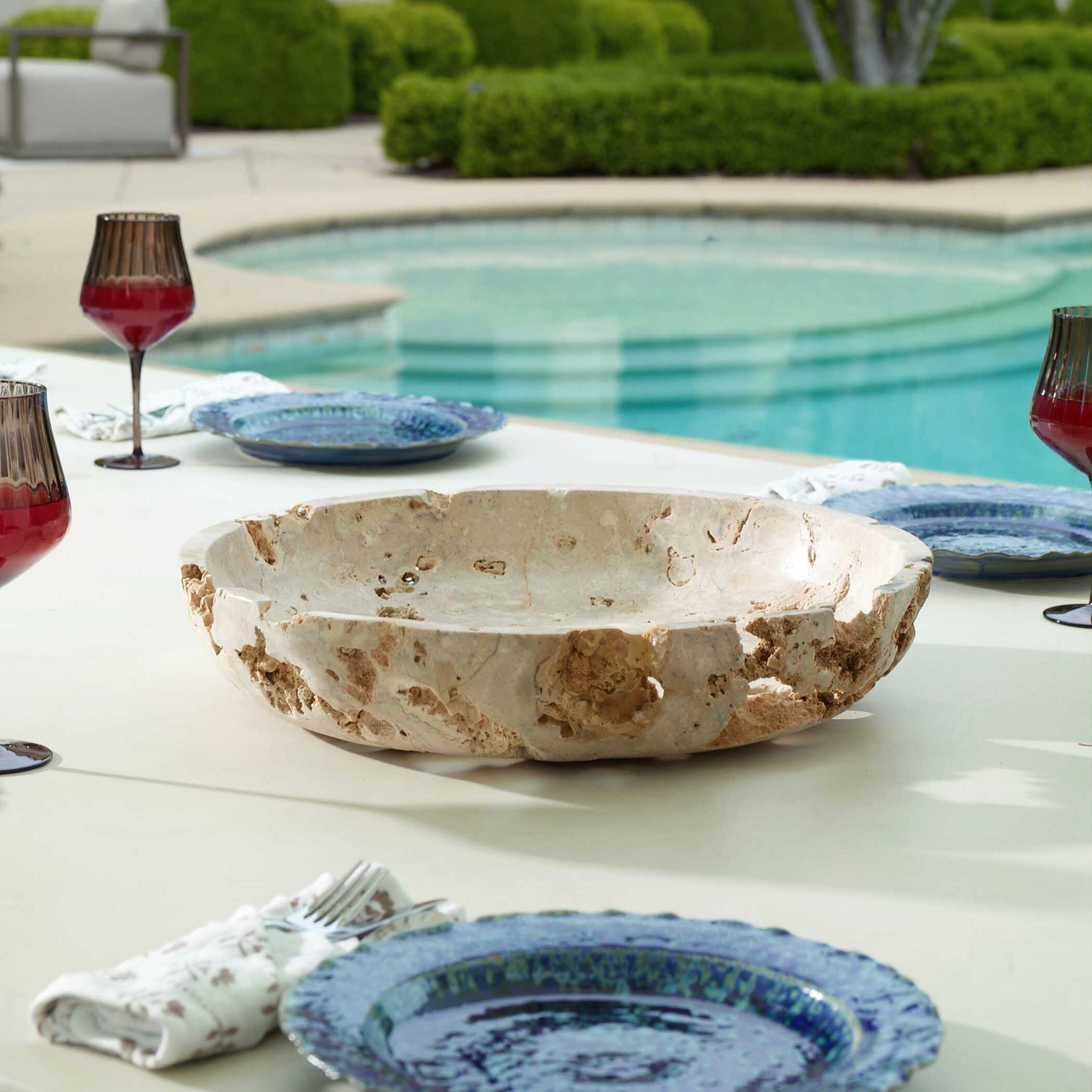 Quarried Stone - Indoor-Outdoor Bowl - Brown