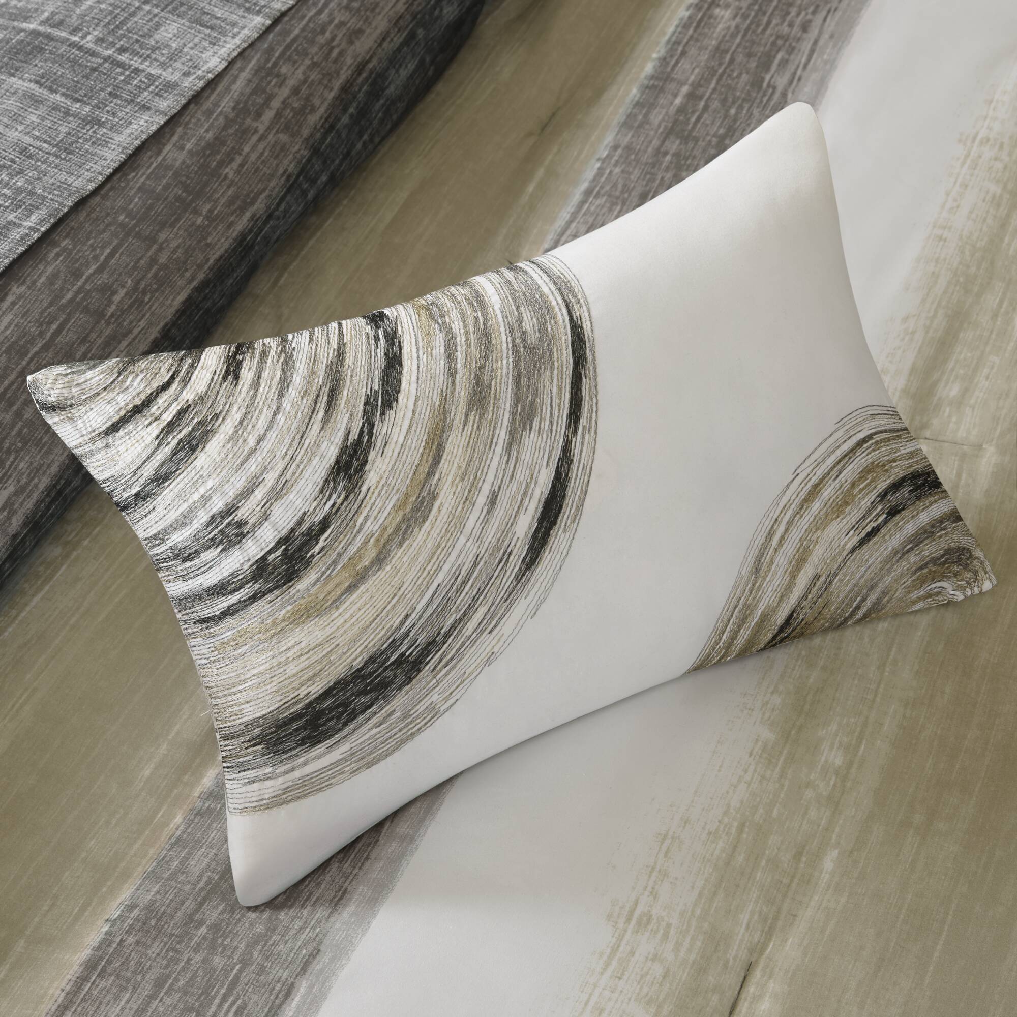 Saben - Queen Complete Comforter And Sheet Set - Taupe