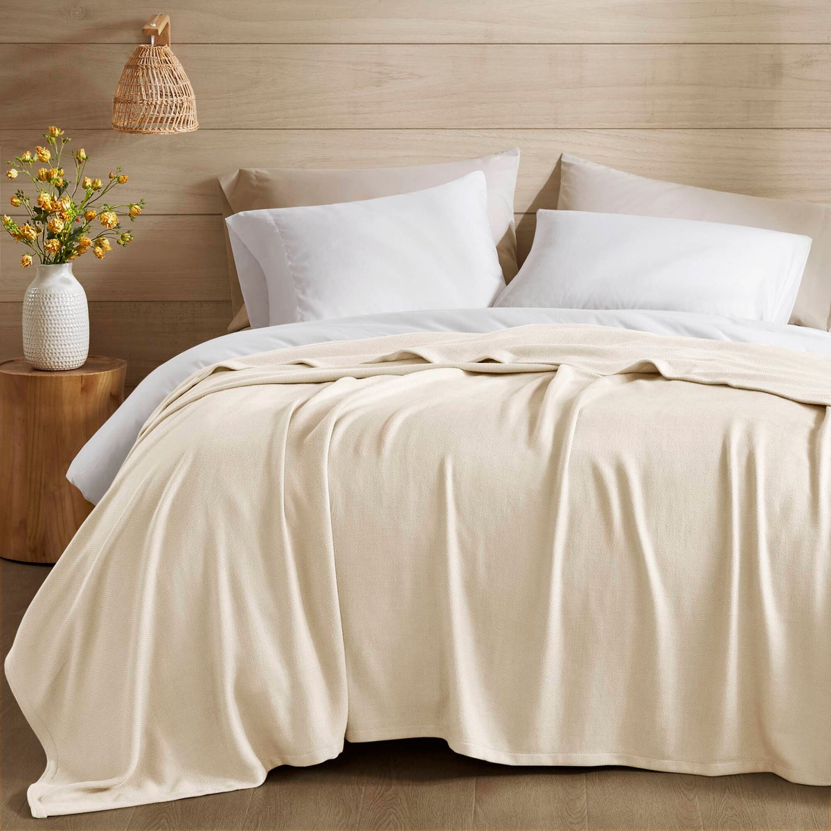 Bamboo Cotton - King Rayon From Blanket - Ivory