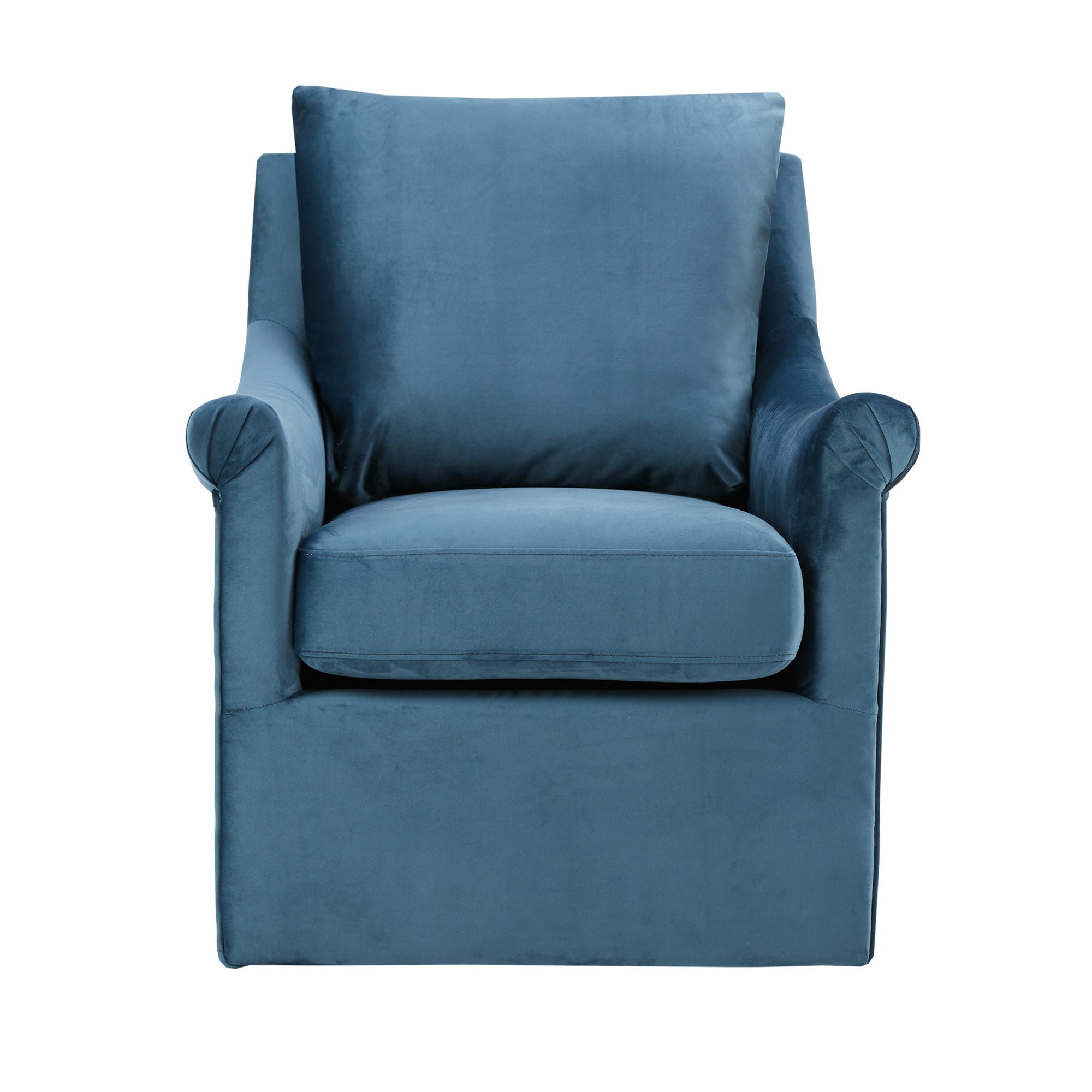 Deanna - Upholstered Swivel Accent Chair - Blue
