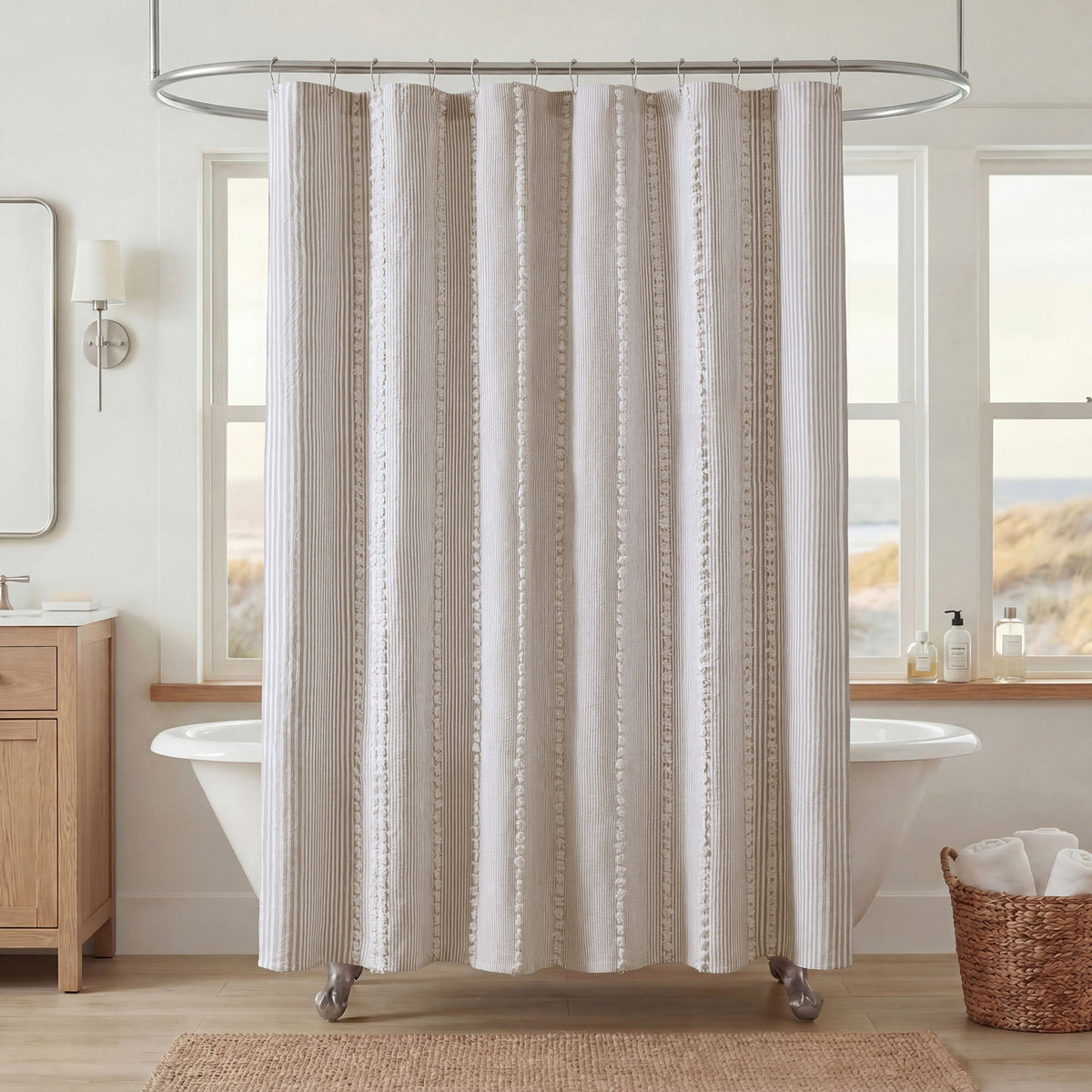 Anslee - Shower Curtain - Gray