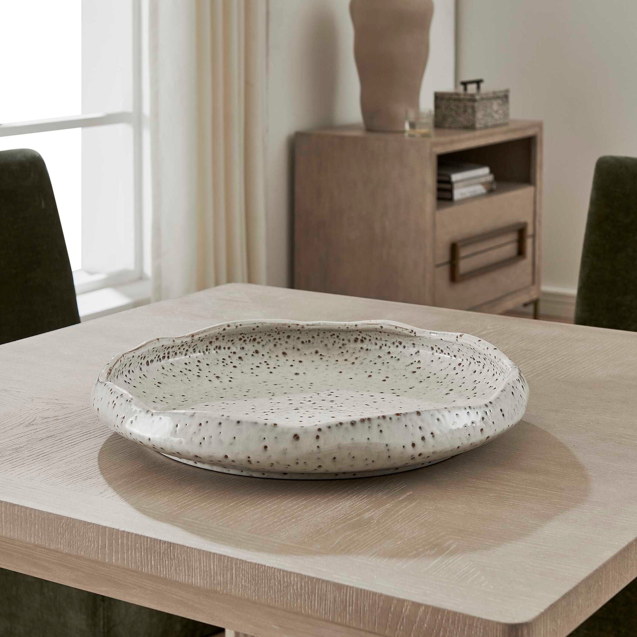 Stardust Ripple - Indoor-Outdoor Bowl - White