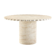Blossom - Indoor / Outdoor Round Dining Table - Washed Travertine