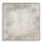 Out Of Focus - Framed Abstract Art - Gold / Gray / White / Woodtone