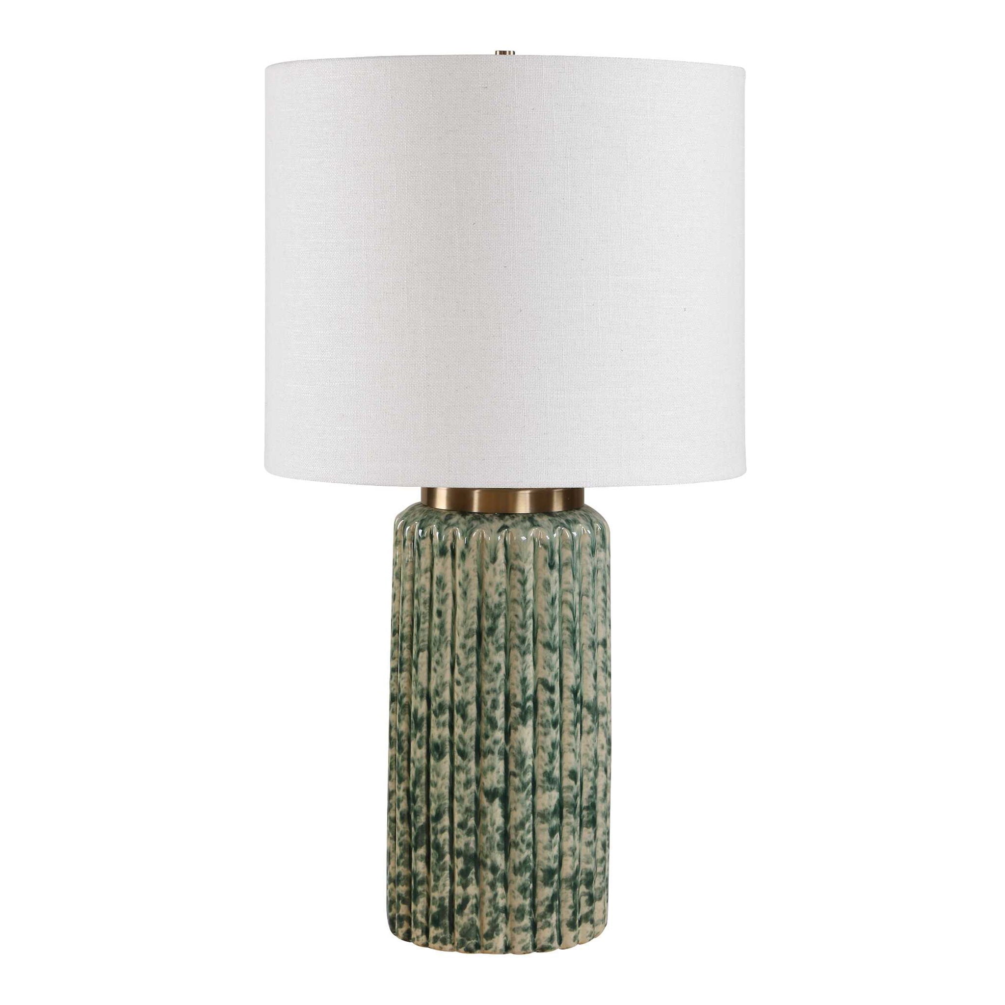 Hensley - Table Lamp - Ivory & Green