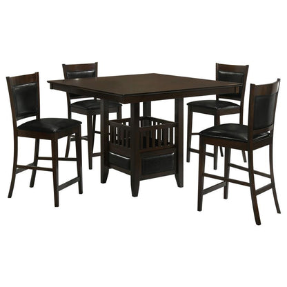 Jaden - 5 Piece Square Counter Height Dining Set - Espresso