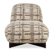 Evans - Modern Armless Accent Chair - Beige / Brown