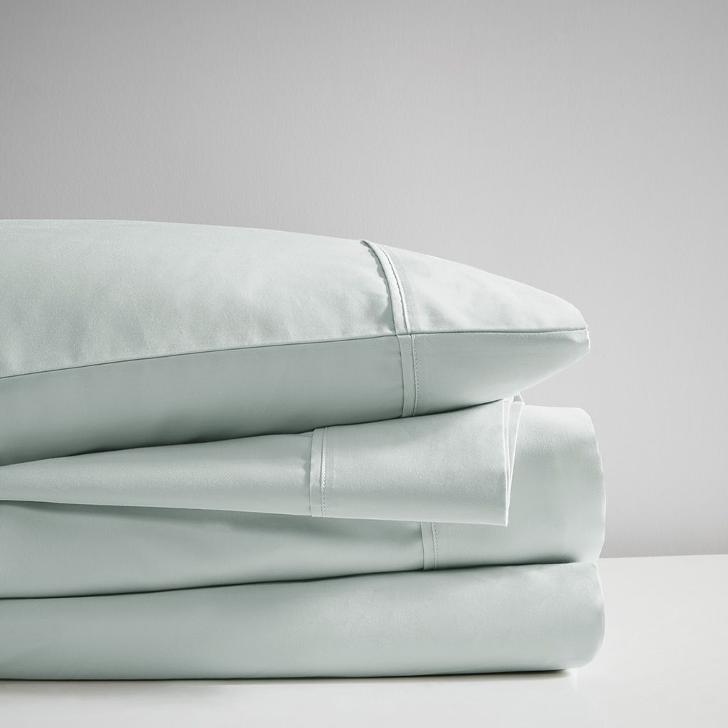 300 Thread Count Organic Cotton - Queen Deep Pocket Sheet Set - Aqua