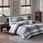 Rudy - Plaid Comforter Set - Black